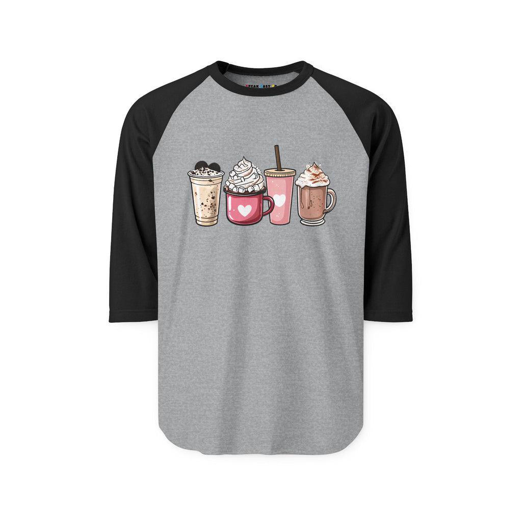 Coffee Lovers 3/4th Sleeve Raglan Shirt