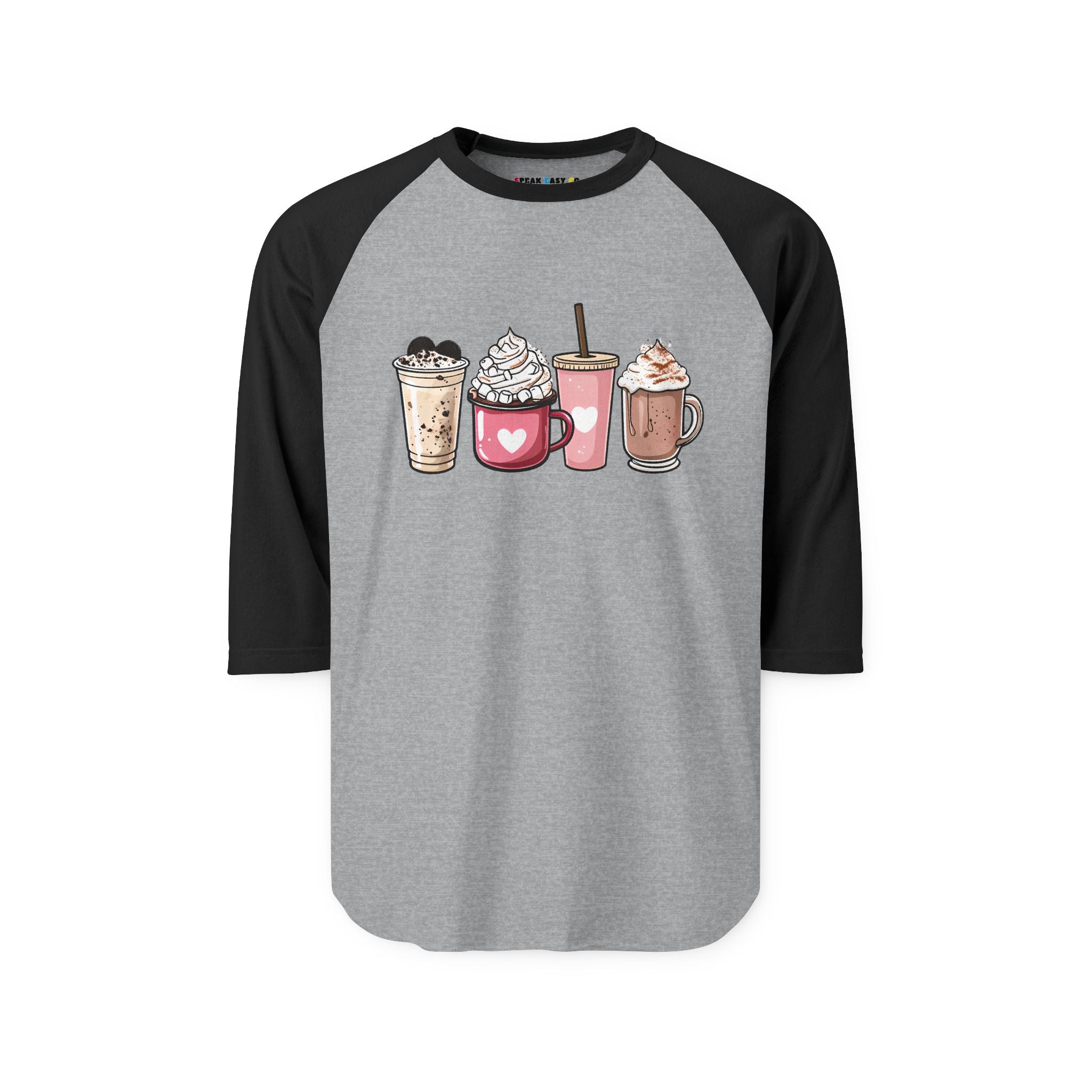 Coffee Lovers 3/4th Sleeve Raglan Shirt