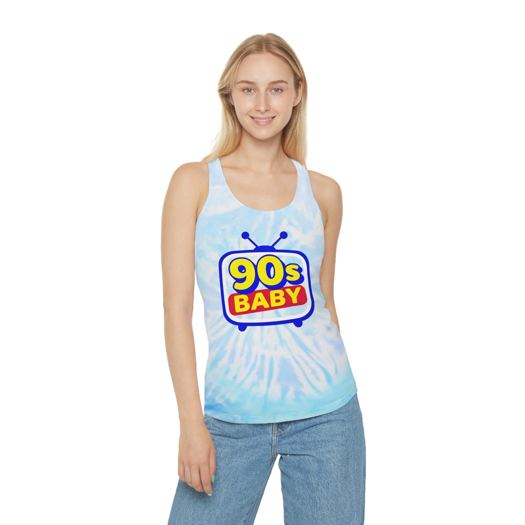 90s Baby Tie Dye Racerback Tank