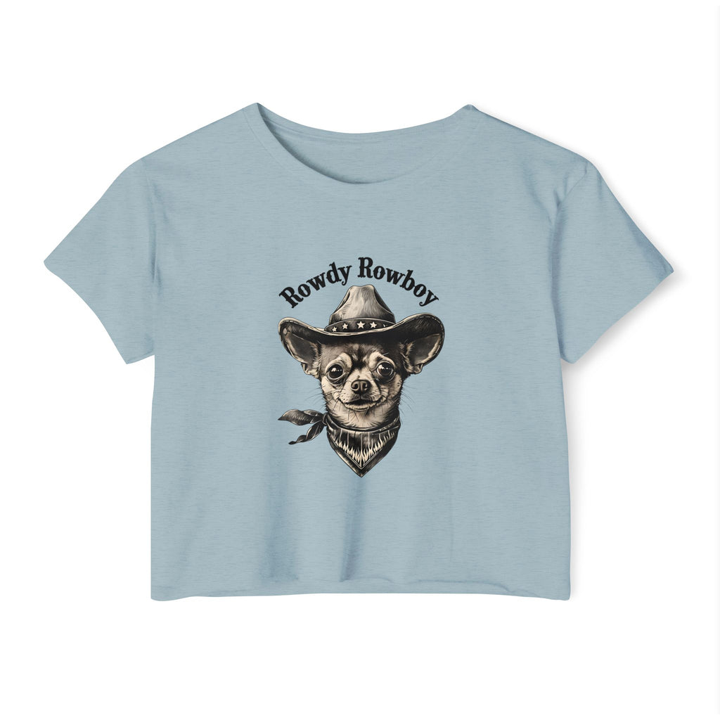 Crop Top with 'Rowdy Rowboy' Design
