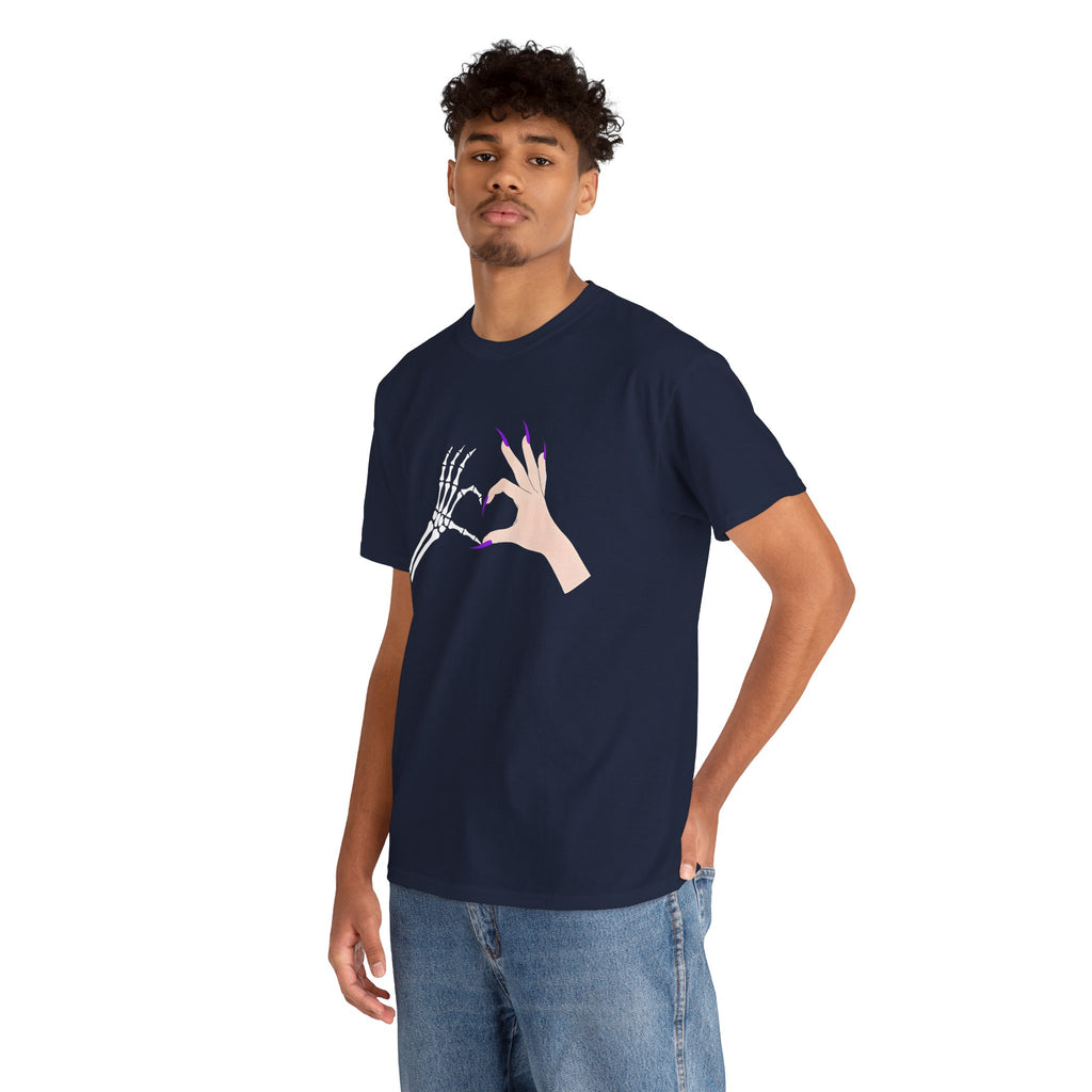 Skeleton Hand Heart Tee