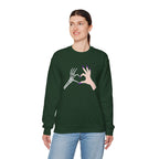 Skeleton Hand Heart Crewneck Sweatshirt