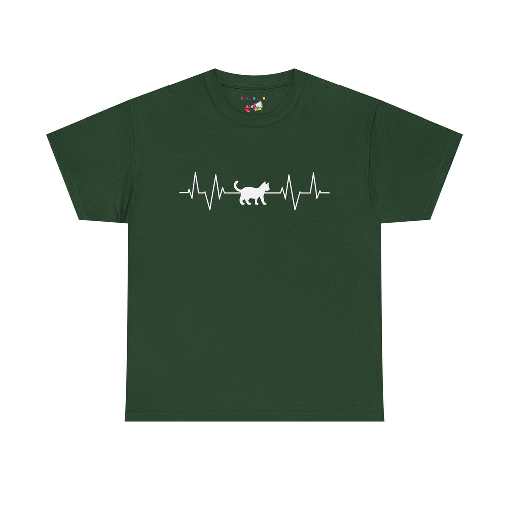 White Cat Heartbeat Tee