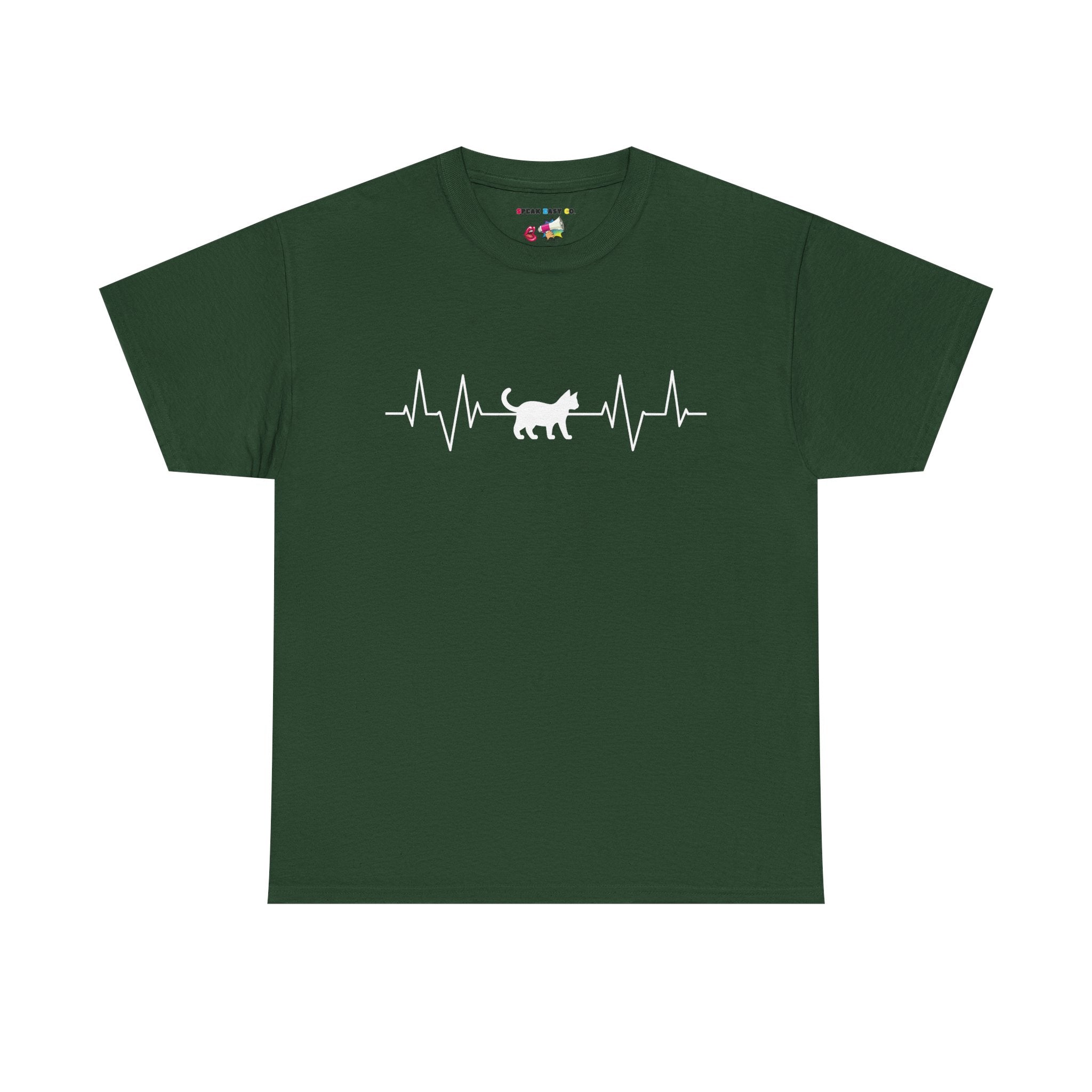 White Cat Heartbeat Tee