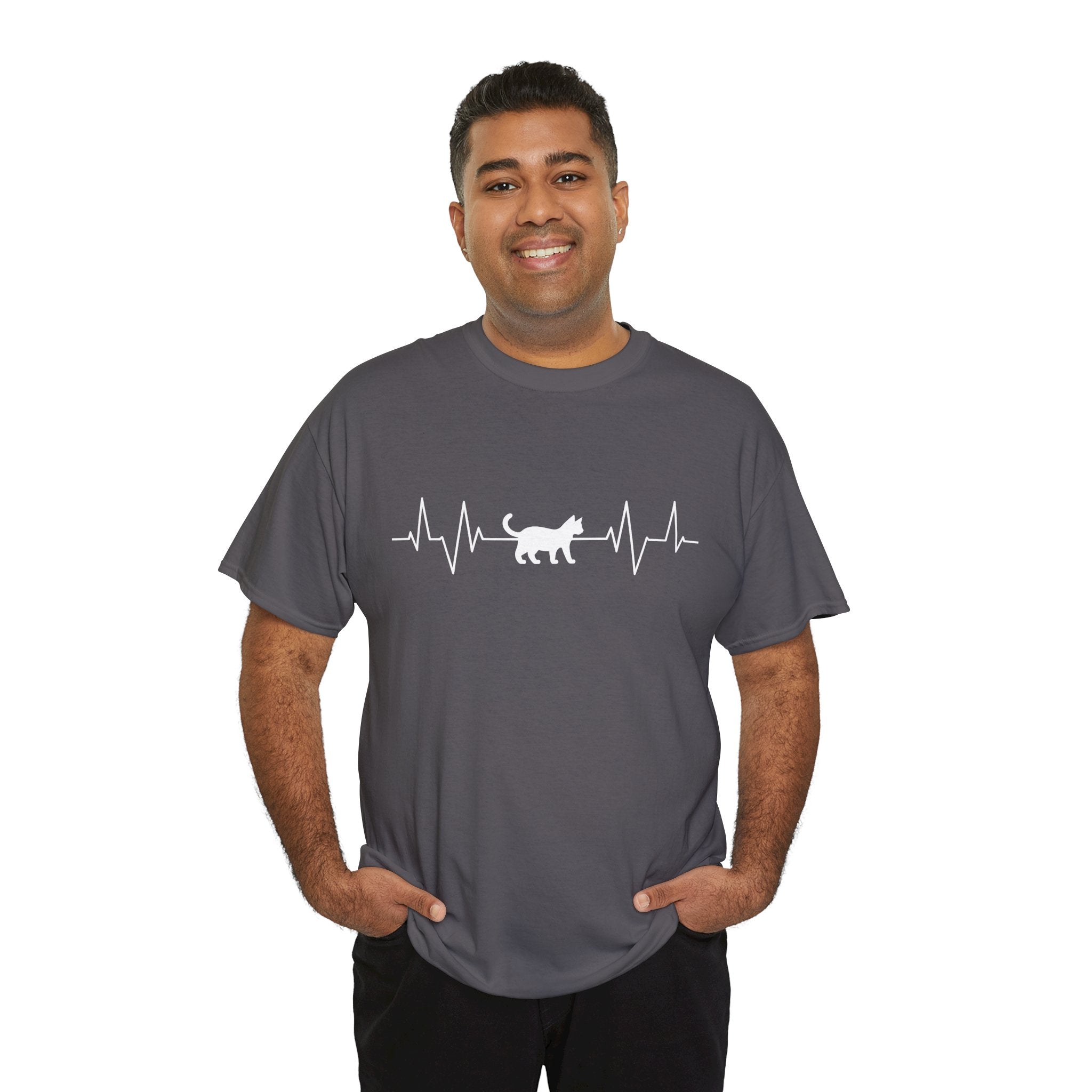 White Cat Heartbeat Tee