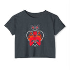 Edgy Bunny Heart Cropped Tee