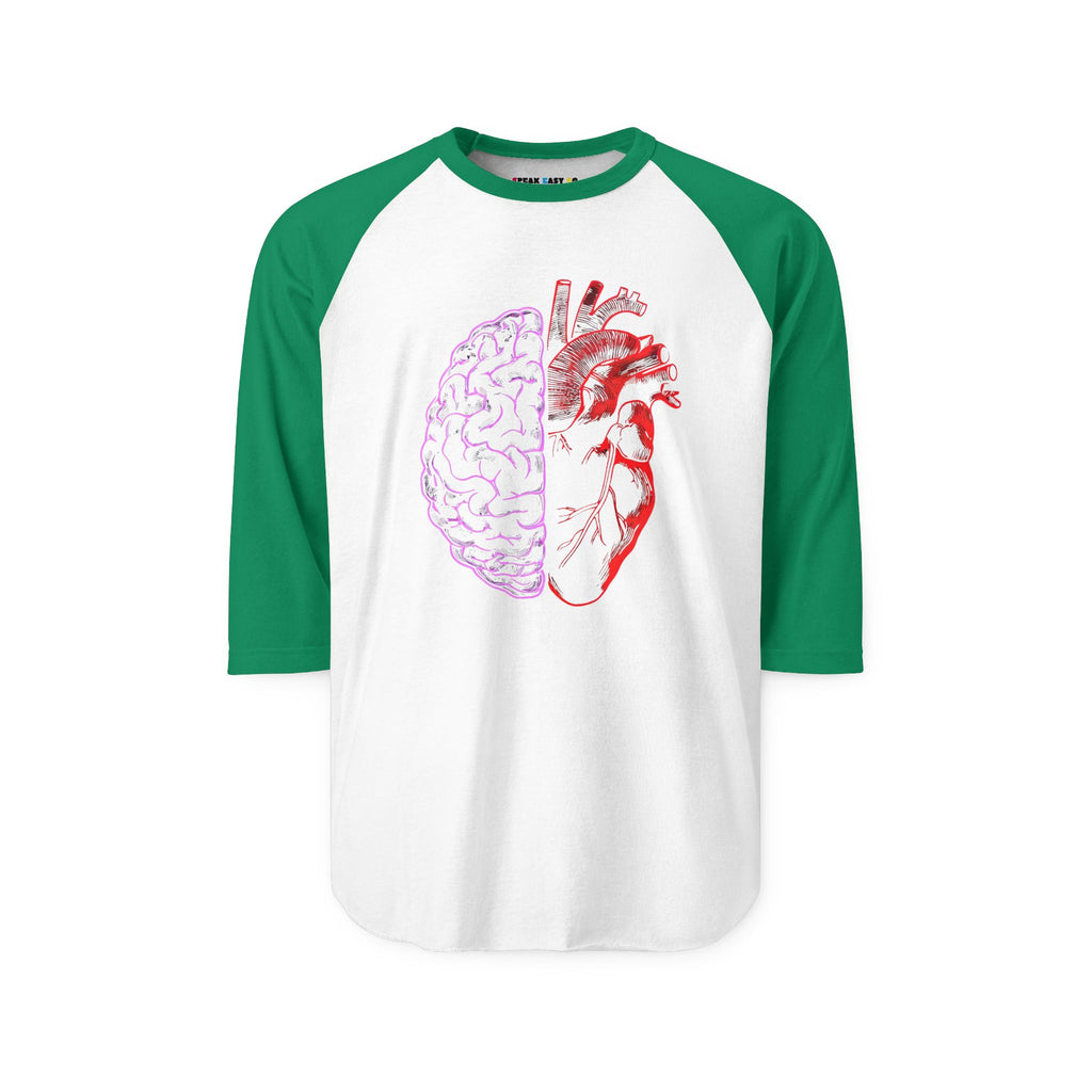 Heart & Brain 3/4th Sleeve Raglan Shirt