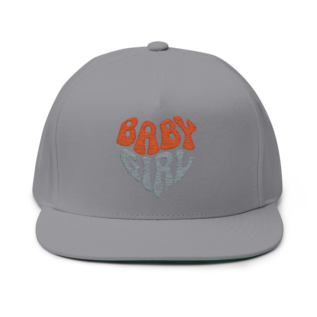 Baby Girl Flat Bill Cap with Embroidery