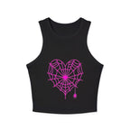 Spiderweb Heart Cropped Tank