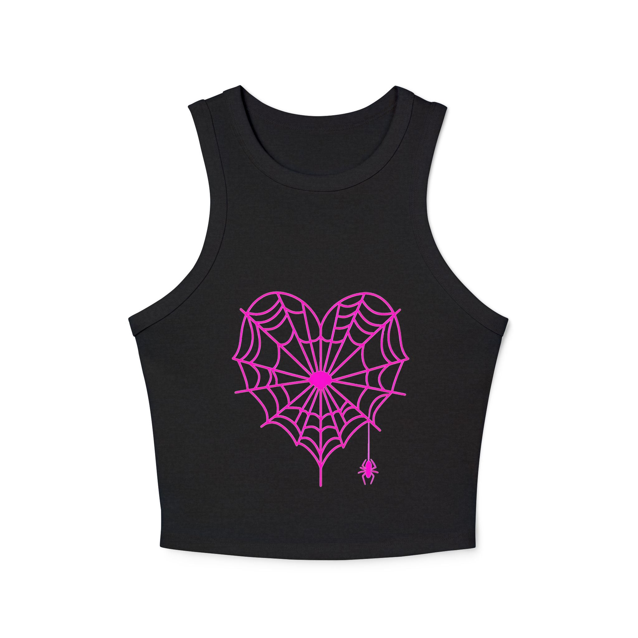 Spiderweb Heart Cropped Tank
