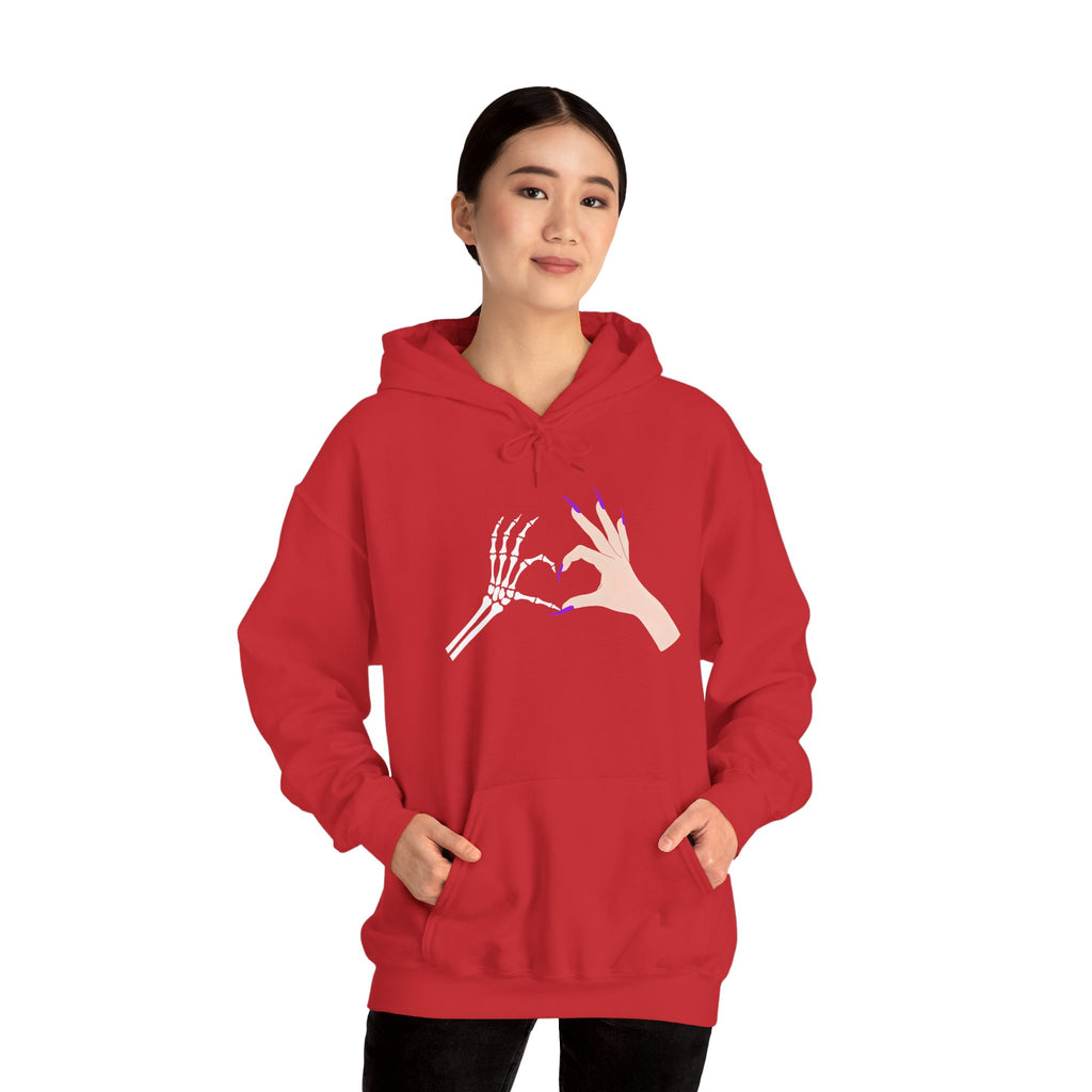 Skeleton Hand Heart Hoodie