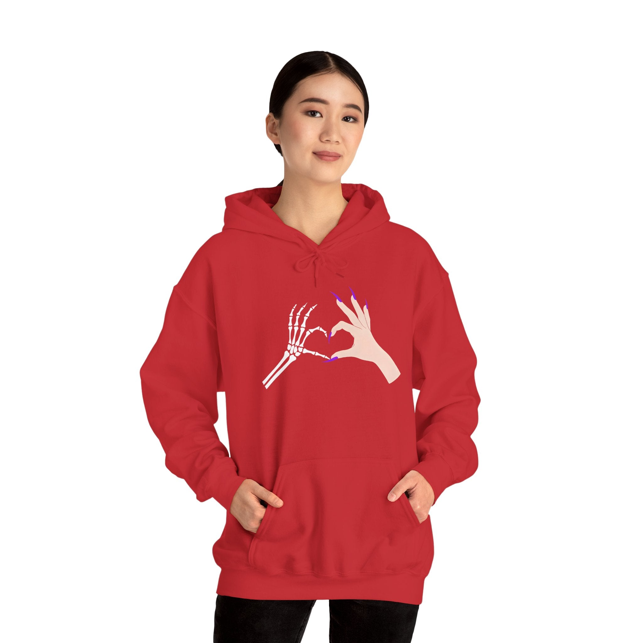 Skeleton Hand Heart Hoodie