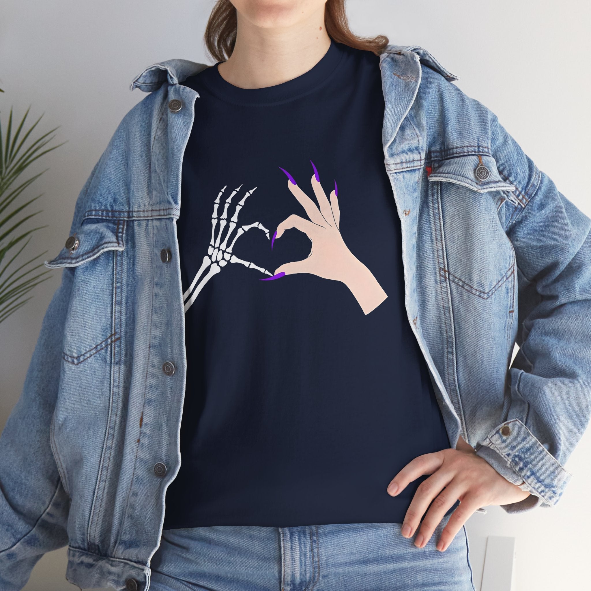 Skeleton Hand Heart Tee
