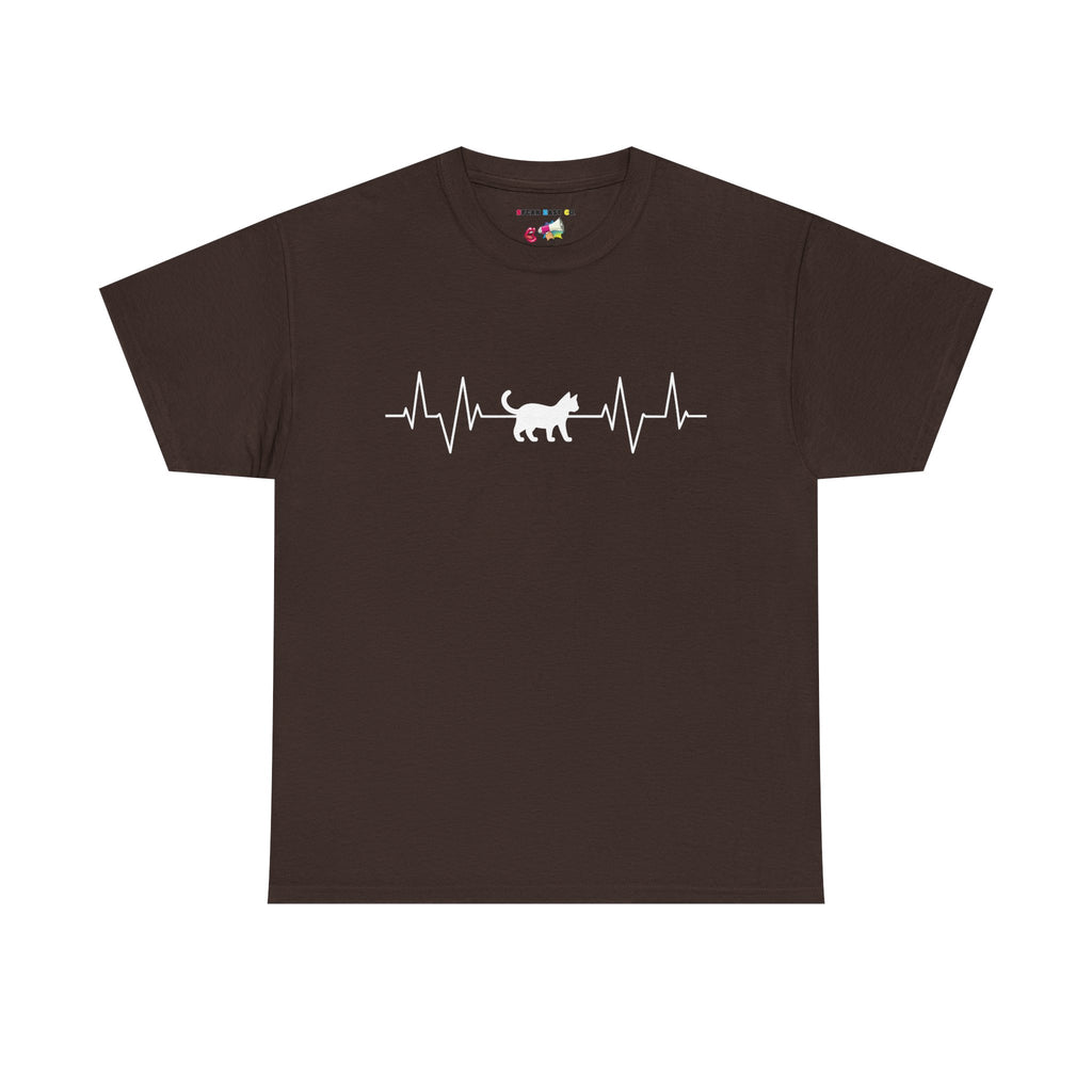 White Cat Heartbeat Tee