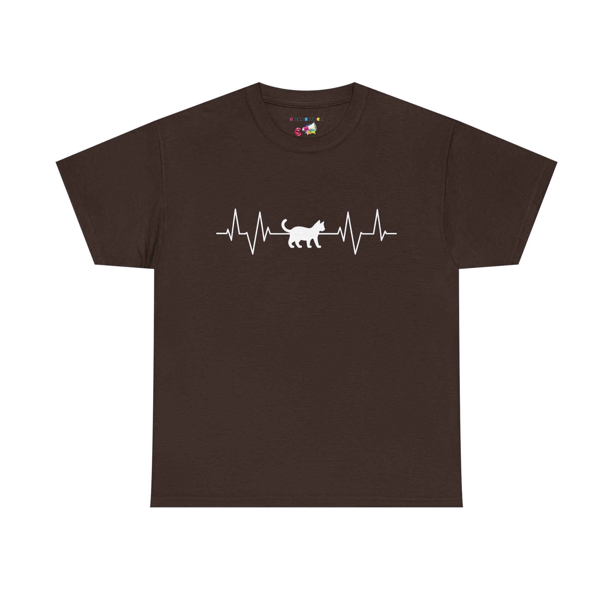 White Cat Heartbeat Tee