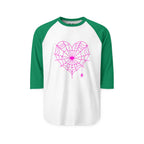Spiderweb Heart 3/4th Sleeve Raglan Shirt