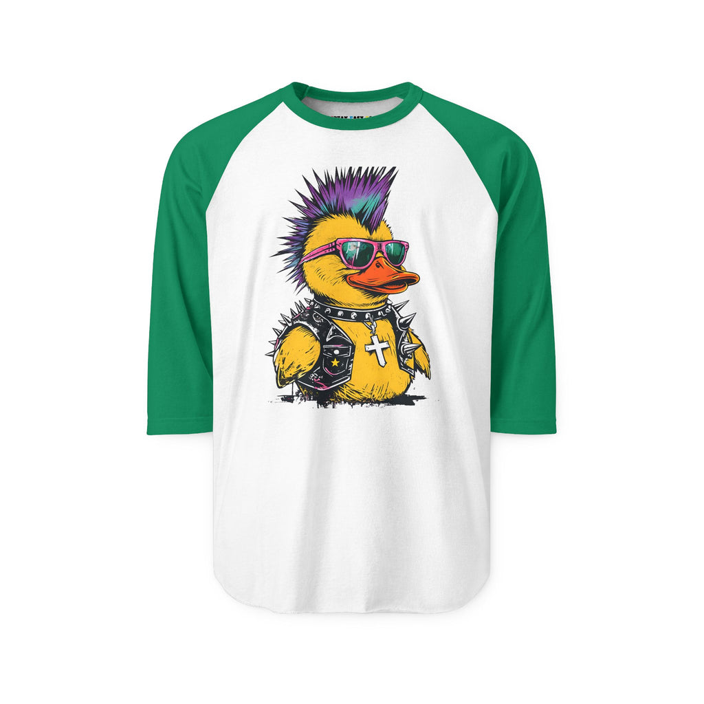 Punk Duck Raglan Three-Quarter Sleeve Tee