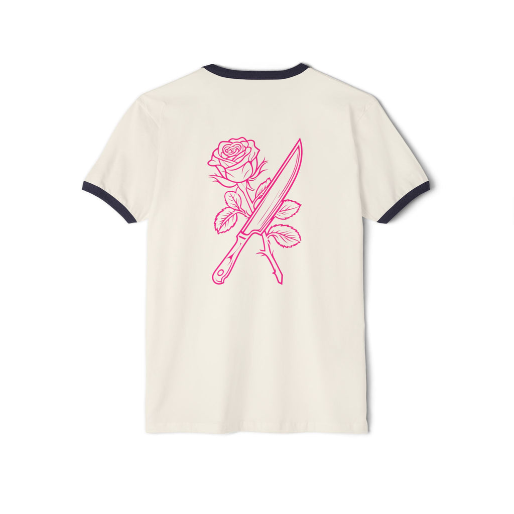 Rose & Knife Ringer Tee