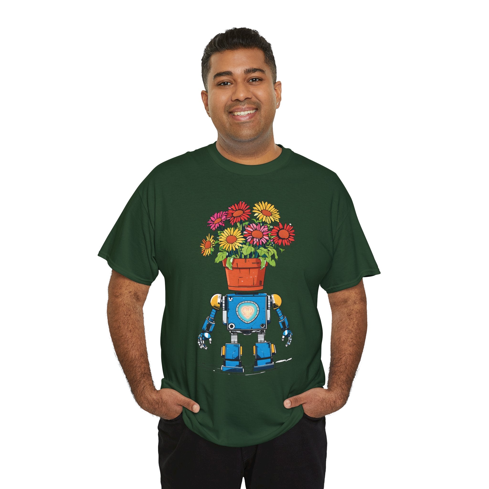 Robot Flower Power Tee