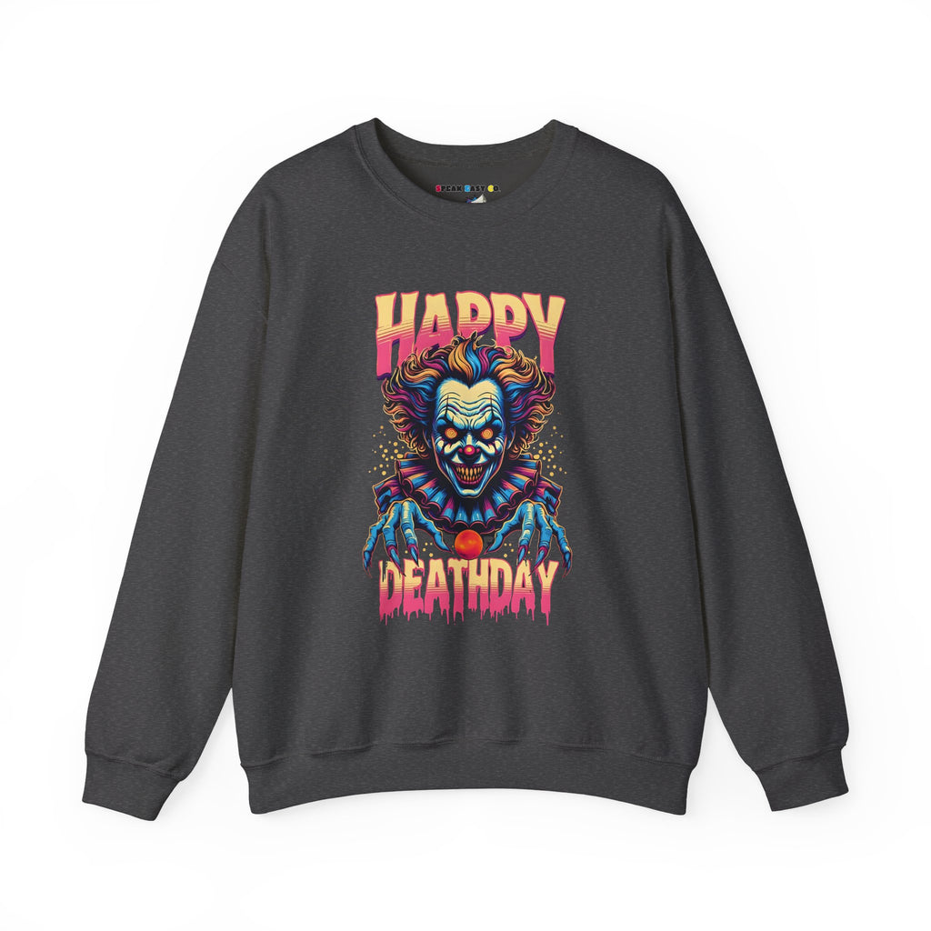 "Happy Deathday" Clown Crewneck Sweatshirt