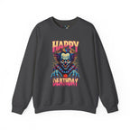 "Happy Deathday" Clown Crewneck Sweatshirt