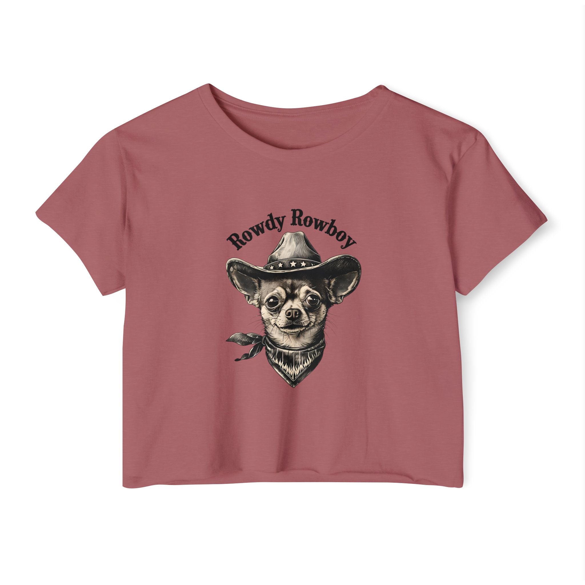 Crop Top with 'Rowdy Rowboy' Design