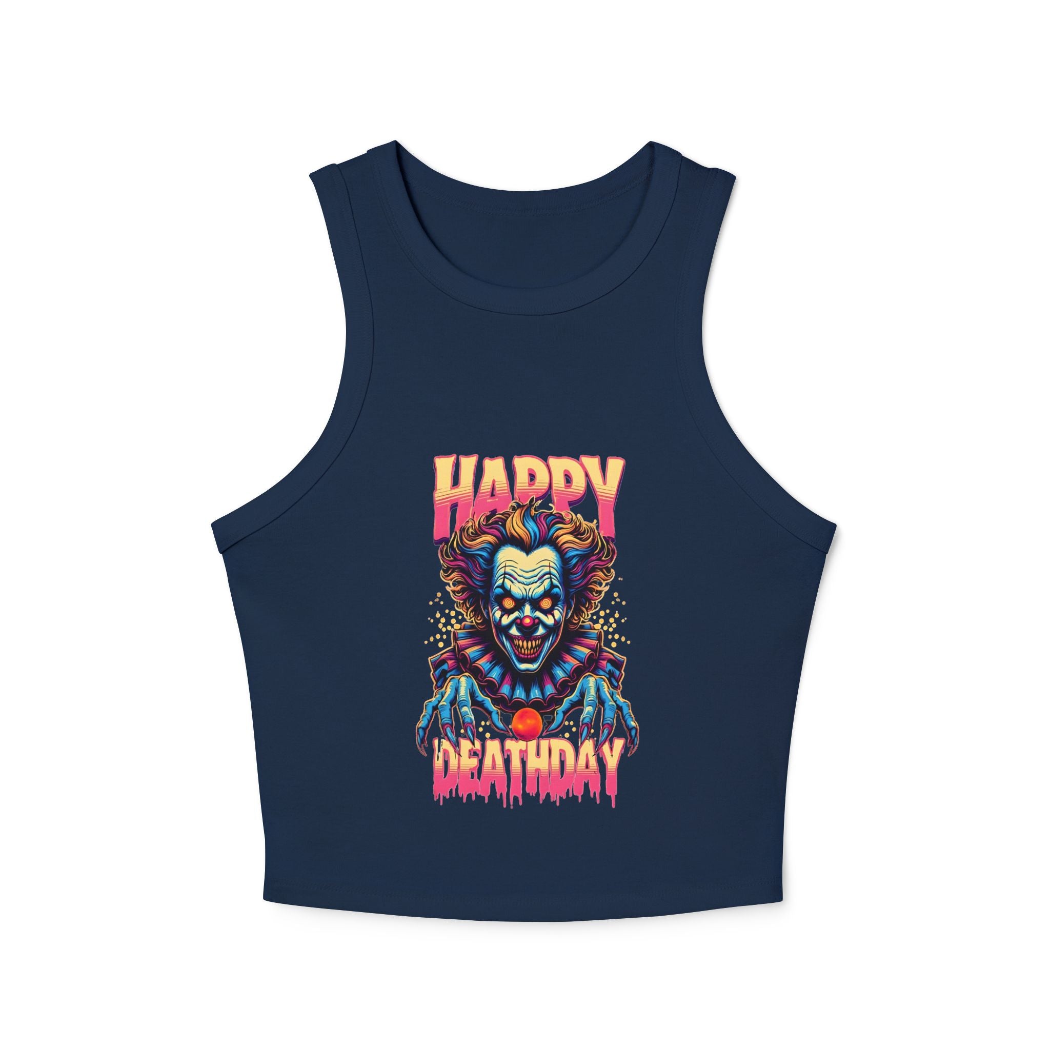 "Happy Deathday" Clown Cropped Tank