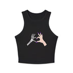 Skeleton Hand Heart Cropped Tank