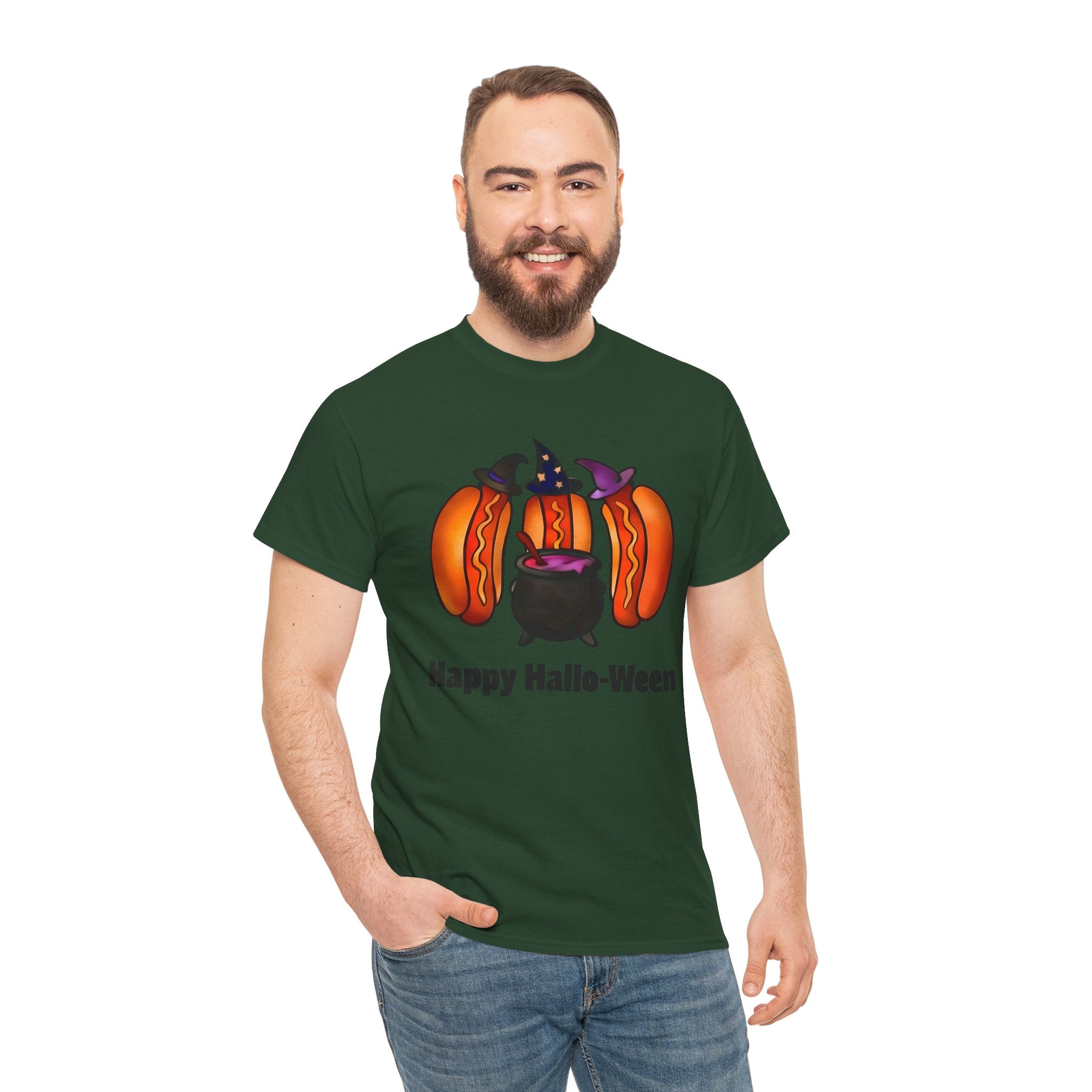 "Happy Hallo-Ween" Hotdog Witches Tee