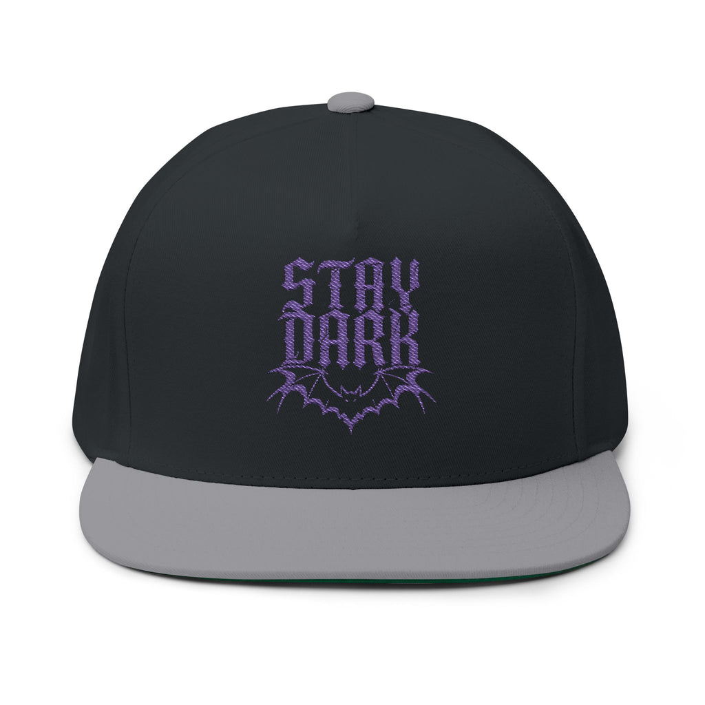 "Stay Dark" Embroidered Flat Bill Cap