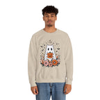 Cute Ghost Pumpkin Crewneck Sweatshirt