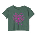 Spiderweb Heart Cropped Tee