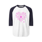 Spiderweb Heart 3/4th Sleeve Raglan Shirt