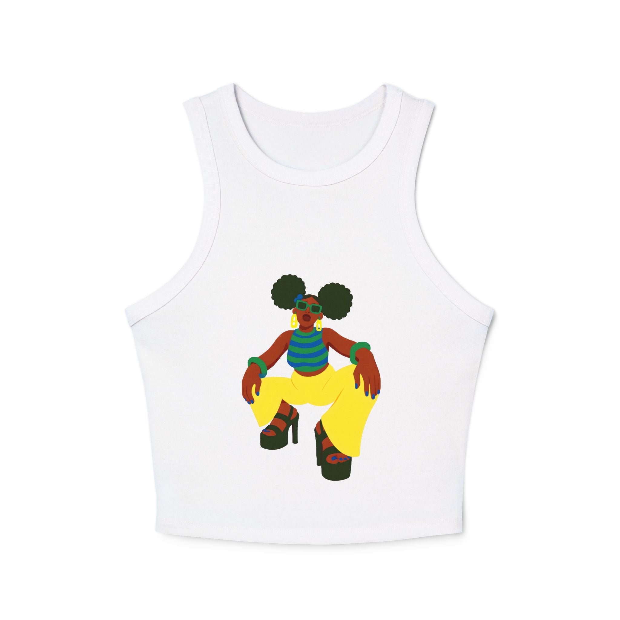Afro Puffs Racer Tank