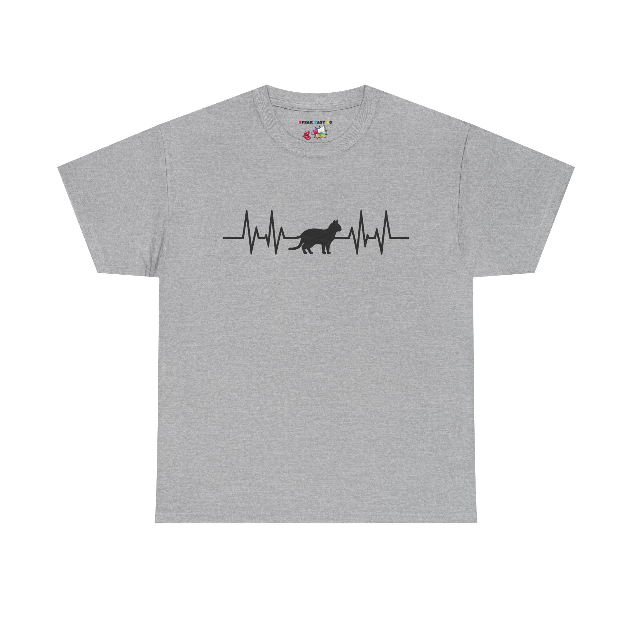 Black Cat Heartbeat Tee