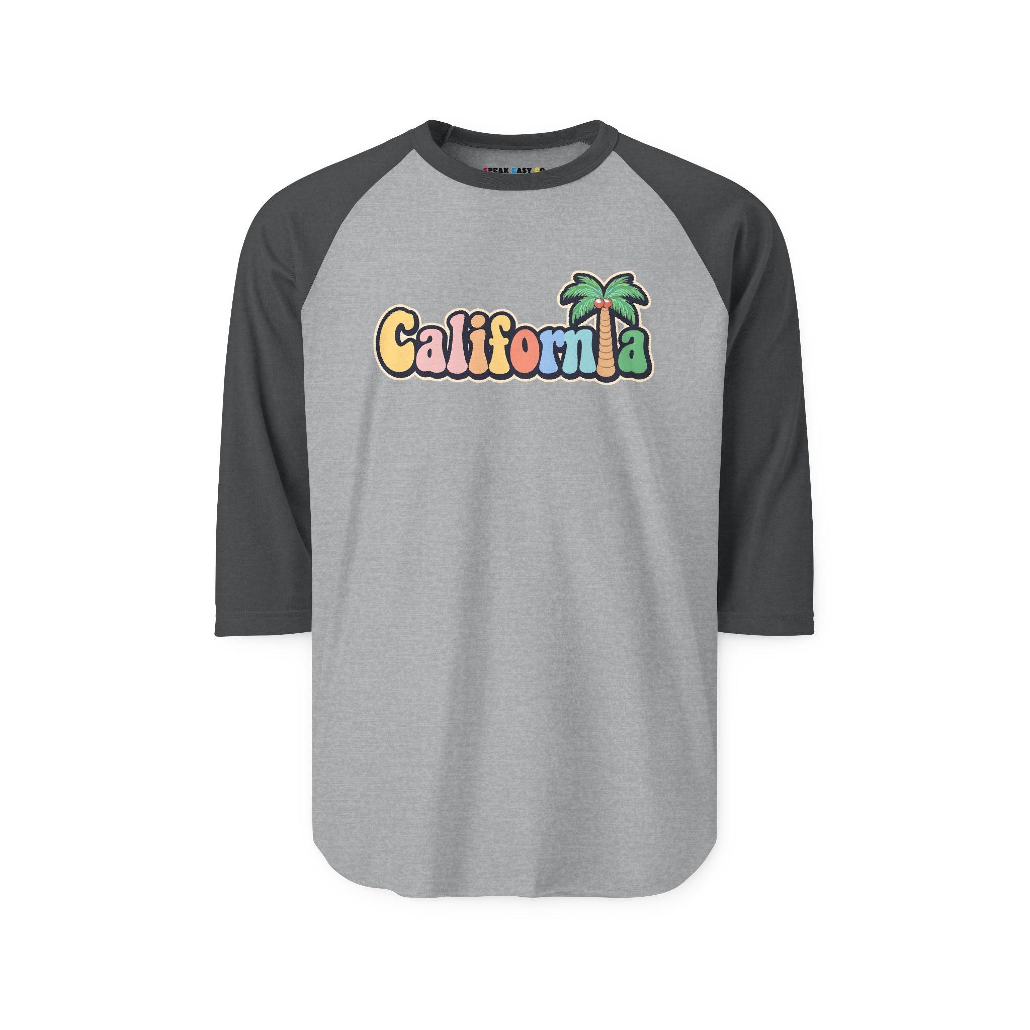 California Palm Tree 3/4th Sleeve Raglan Shirt