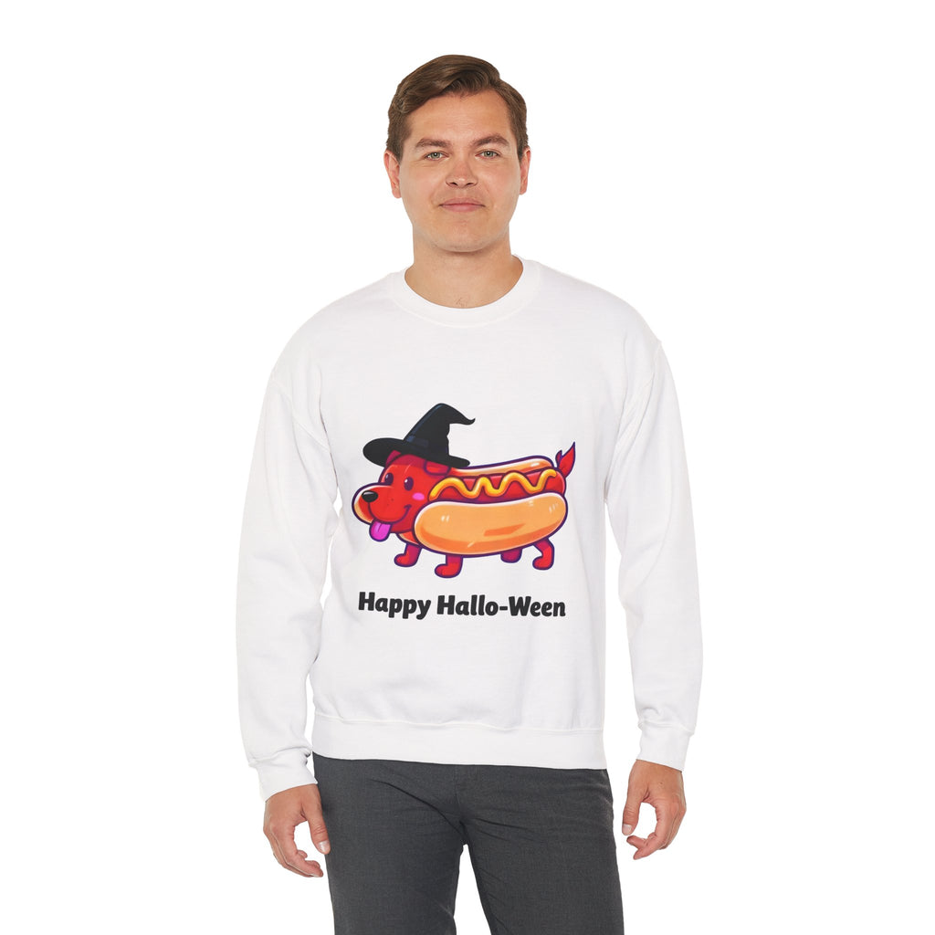 "Happy Hallo-Ween" Hotdog Costume Crewneck Sweatshirt