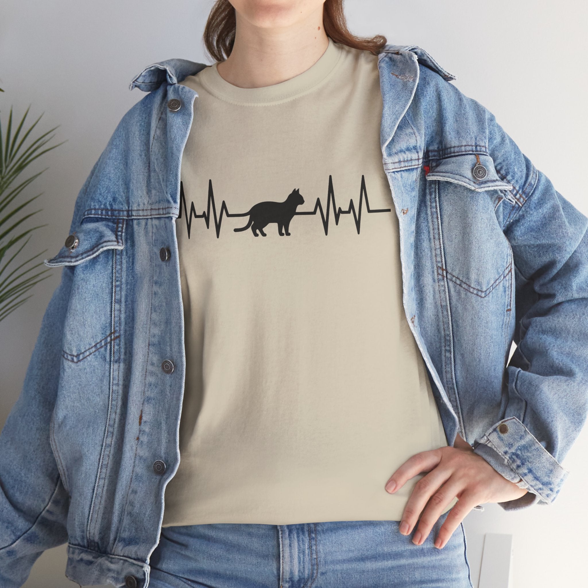 Black Cat Heartbeat Tee