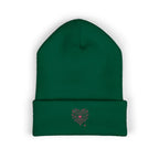 Spiderweb Heart Embroidered Cuffed Beanie