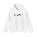 Black Cat Heartbeat Hoodie