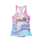California Palm Tree Tie-Dye Racerback Tank