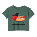 "Happy Hallo-Ween" Hotdog Costume Cropped Tee