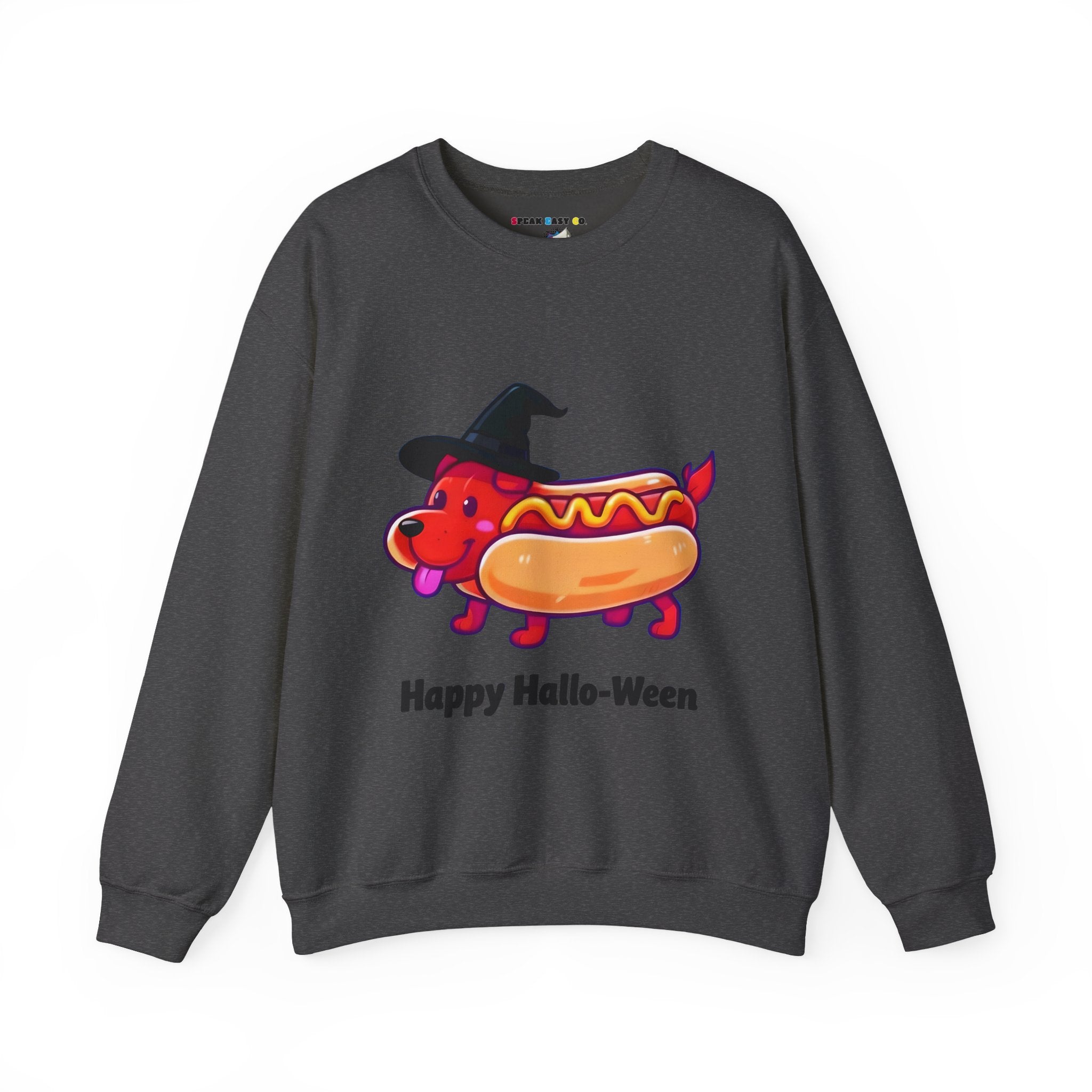 "Happy Hallo-Ween" Hotdog Costume Crewneck Sweatshirt