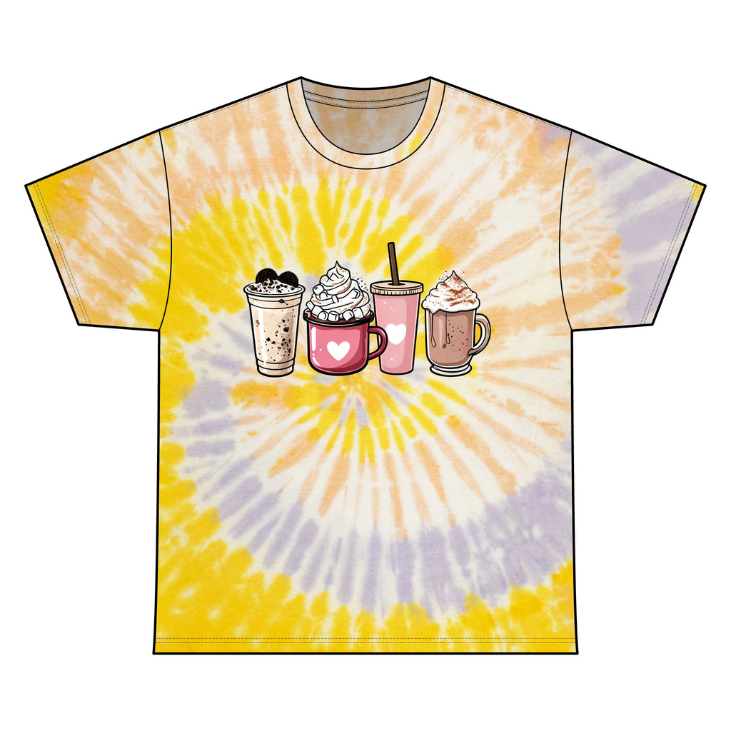 Coffee Lovers Tie-Dye Tee