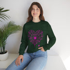 Spiderweb Heart Crewneck Sweatshirt
