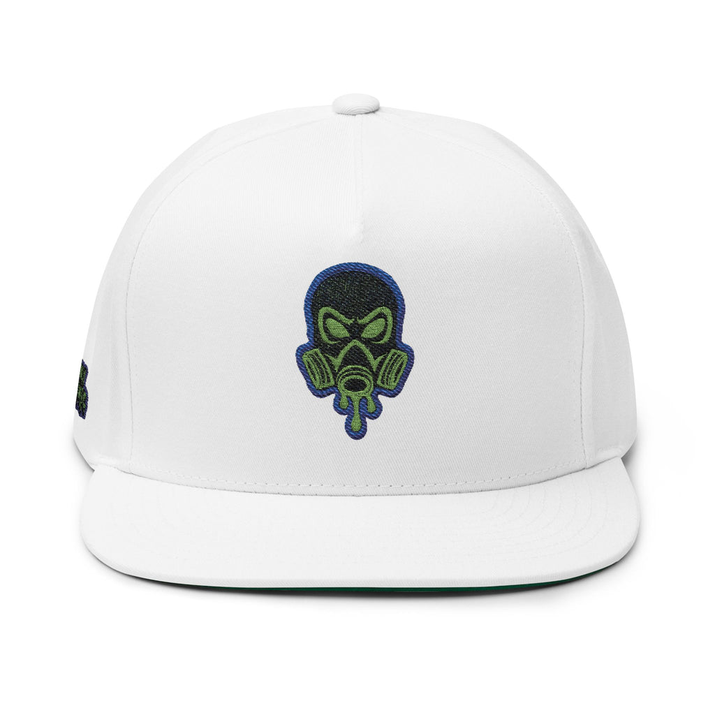 Embroidered Flat Bill Cap, Trendy Snapback Hat, Cool Streetwear Accessory, Unique Gift for Him, Casual Wear for All Seasons