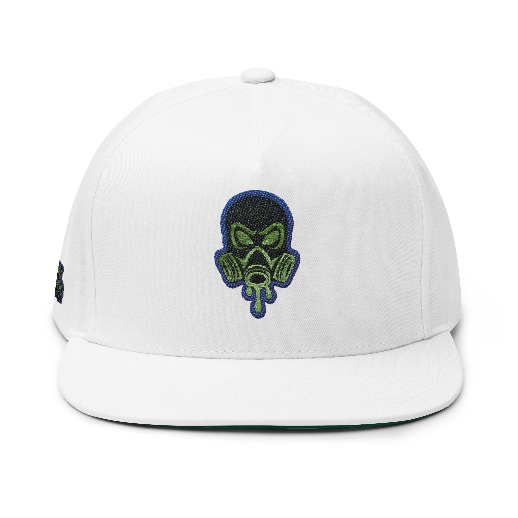 Embroidered Flat Bill Cap, Trendy Snapback Hat, Cool Streetwear Accessory, Unique Gift for Him, Casual Wear for All Seasons