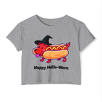 "Happy Hallo-Ween" Hotdog Costume Cropped Tee