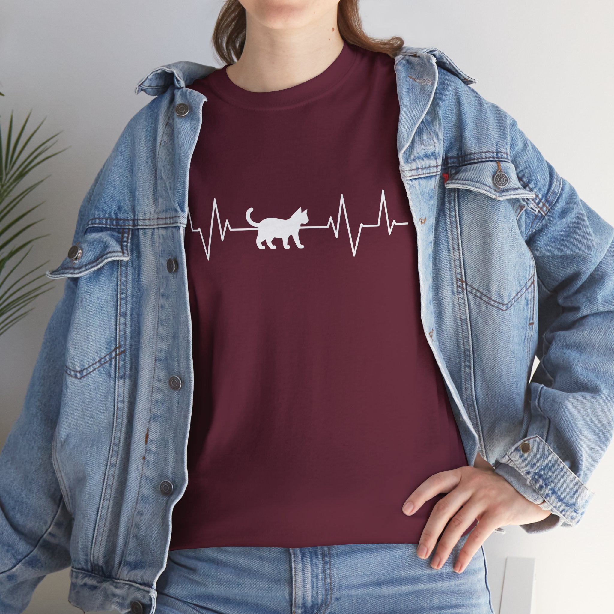 White Cat Heartbeat Tee
