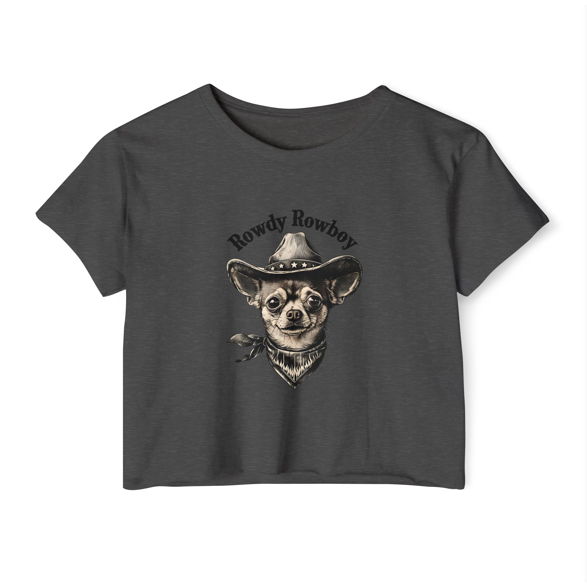 Crop Top with 'Rowdy Rowboy' Design